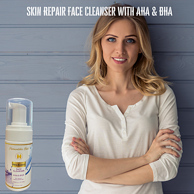 Hemambika Bliss® Skin Repair Face Cleanser with AHA & BHA - Brightens, Repairs, and Revitalizes - For All Skin Types Hemambika Bliss® Skin Repair Face Cleanser with AHA & BHA - Brightens, Repairs, and Revitalizes - For All Skin Types