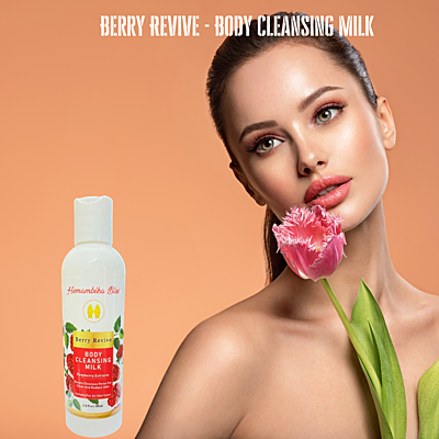 Hemambika Bliss® Berry Revive - Body Cleansing Milk - with Raspberry Extracts - Deeply Cleanses pores for Clear and Radiant Skin - Suitable for all skin types Hemambika Bliss® Berry Revive - Body Cleansing Milk - with Raspberry Extracts - Deeply Cleanses pores for Clear and Radiant Skin - Suitable for all skin types