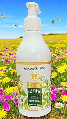 Hemambika Bliss® Ayur Fresh Bath & Shower Gel - Botanical Blend of 18 Herbs, Nourished & Supple Skin, Prevents Bad Odor - Suitable for All Skin Types Hemambika Bliss® Ayur Fresh Bath & Shower Gel - Botanical Blend of 18 Herbs, Nourished & Supple Skin, Prevents Bad Odor - Suitable for All Skin Types