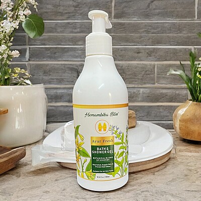 Hemambika Bliss® Ayur Fresh Bath & Shower Gel - Botanical Blend of 18 Herbs, Nourished & Supple Skin, Prevents Bad Odor - Suitable for All Skin Types Hemambika Bliss® Ayur Fresh Bath & Shower Gel - Botanical Blend of 18 Herbs, Nourished & Supple Skin, Prevents Bad Odor - Suitable for All Skin Types
