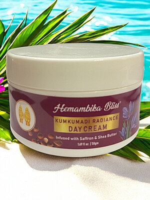 Hemambika Bliss® Kumkumadi Radiance Day Cream - Infused with Saffron and Shea Butter Hemambika Bliss® Kumkumadi Radiance Day Cream - Infused with Saffron and Shea Butter