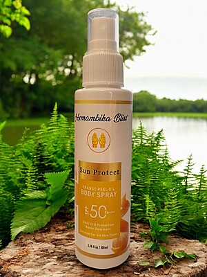 Hemambika Bliss® Orange Peel Body Spray, UVA/UVB Protection, Water Resistant, Suitable for All Skin Types Hemambika Bliss® Orange Peel Body Spray, UVA/UVB Protection, Water Resistant, Suitable for All Skin Types