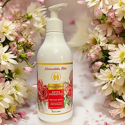 Hemambika Bliss® British Rose Bath & Shower Gel - Floral Bliss, Moisturized, Soft & Visibly Glowing Skin - Suitable for All Skin Types Hemambika Bliss® British Rose Bath & Shower Gel - Floral Bliss, Moisturized, Soft & Visibly Glowing Skin - Suitable for All Skin Types