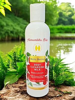 Hemambika Bliss® Berry Revive - Body Cleansing Milk - with Raspberry Extracts - Deeply Cleanses pores for Clear and Radiant Skin - Suitable for all skin types Hemambika Bliss® Berry Revive - Body Cleansing Milk - with Raspberry Extracts - Deeply Cleanses pores for Clear and Radiant Skin - Suitable for all skin types