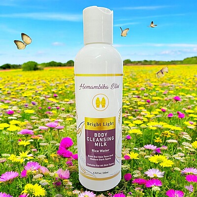 Hemambika Bliss® Bright Light Body Cleansing Milk - With Rice Water, Evens Out Skin Tone & Reduces Dark Spots - Suitable for All Skin Types Hemambika Bliss® Bright Light Body Cleansing Milk - With Rice Water, Evens Out Skin Tone & Reduces Dark Spots - Suitable for All Skin Types