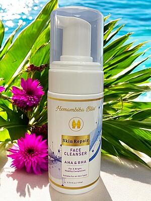 Hemambika Bliss® Skin Repair Face Cleanser with AHA & BHA - Brightens, Repairs, and Revitalizes - For All Skin Types Hemambika Bliss® Skin Repair Face Cleanser with AHA & BHA - Brightens, Repairs, and Revitalizes - For All Skin Types