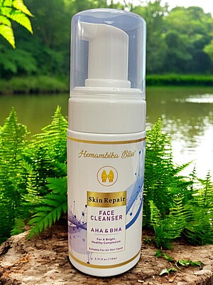 Hemambika Bliss® Skin Repair Face Cleanser with AHA & BHA - Brightens, Repairs, and Revitalizes - For All Skin Types Hemambika Bliss® Skin Repair Face Cleanser with AHA & BHA - Brightens, Repairs, and Revitalizes - For All Skin Types