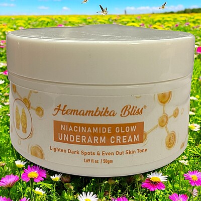 Hemambika Bliss® Niacinamide Underarm Cream - Lightens Dark Spots & Evens Out Skin Tone for Smooth, Radiant Underarms Hemambika Bliss® Niacinamide Underarm Cream - Lightens Dark Spots & Evens Out Skin Tone for Smooth, Radiant Underarms